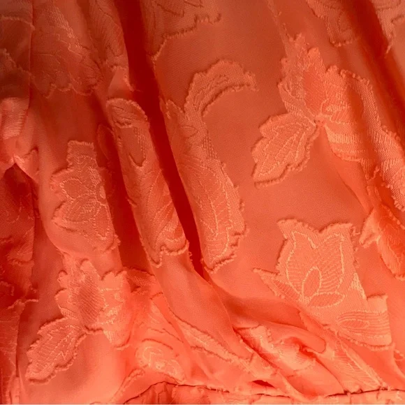 Alex Marie Coral Long Sleeve TieWaist VNeck Tiered Dress Women’s SZ 8 MSRP $158 - Picture 7 of 11